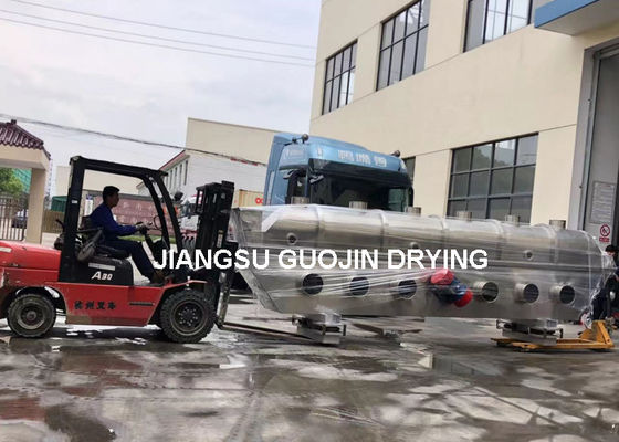 Kapasitas Powder Granule Salt Fluid Bed Dryer Stainless Steel VFBD 8x1.8 Suhu udara low outlet