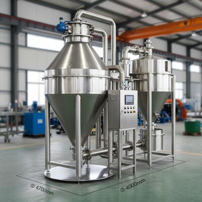 Maksimum penguapan kelembaban 500kgh Mesin pengering semprotan Penggerak mekanik Kepala semprotan sentrifugal dan Diameter semprotan maksimum 4700mm Dirancang untuk pengeringan bubuk