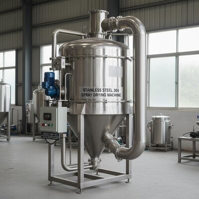 Mesin Pengering Semprot Stainless Steel304 Diameter Semprot Maksimum 4700mm Suhu Keluar 80 hingga 90 Derajat Cocok untuk Penghilangan Kelembaban