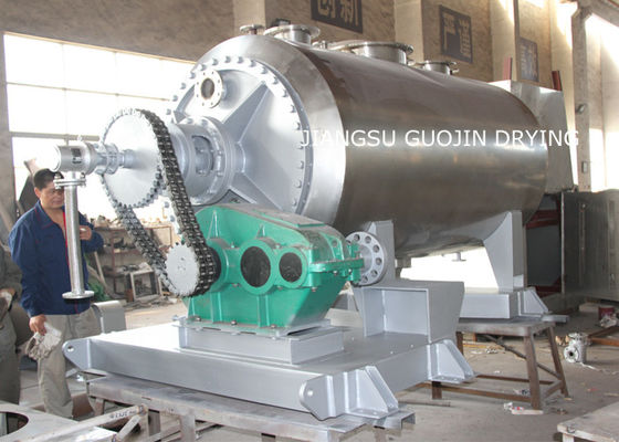 10rpm Rotary Rake Vacuum Paddle Dryer 5.5KW Untuk Bahan Bentuk Cairan