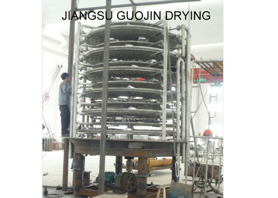 6 Layer 26.3M2 Continuous Rotary Disc Dryer 4KW Untuk Bubuk Kelapa