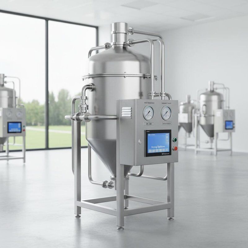 Pengering atomisasi farmasi yang menggabungkan suhu masuk 140350 dan kontrol otomatis yang dirancang untuk pengeringan larutan