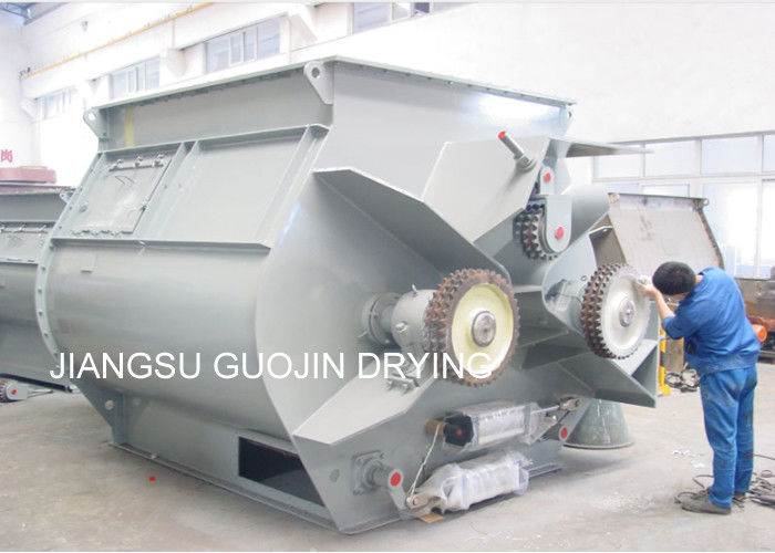 Horizontal Zero Gravity Double Shaft Paddle Mixer 300kg / batch Untuk Pakan Unggas