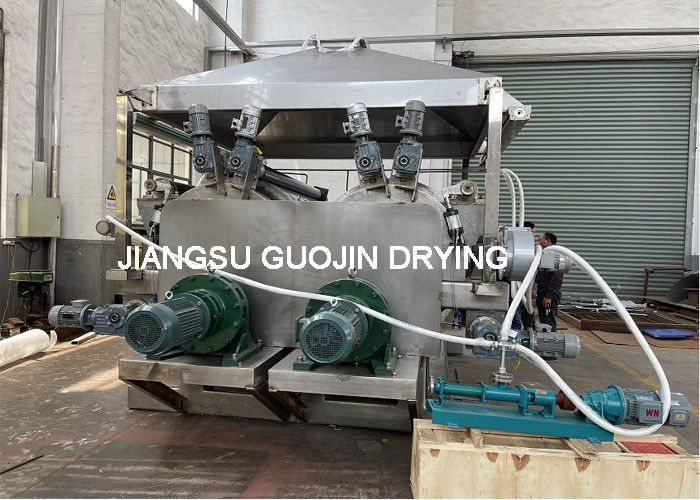 Pengering Drum Ganda Bahan Makanan 100-200 kg / jam Untuk Serpihan Makanan Bayi Instan